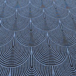 Tissu jacquard - Aiko bleu