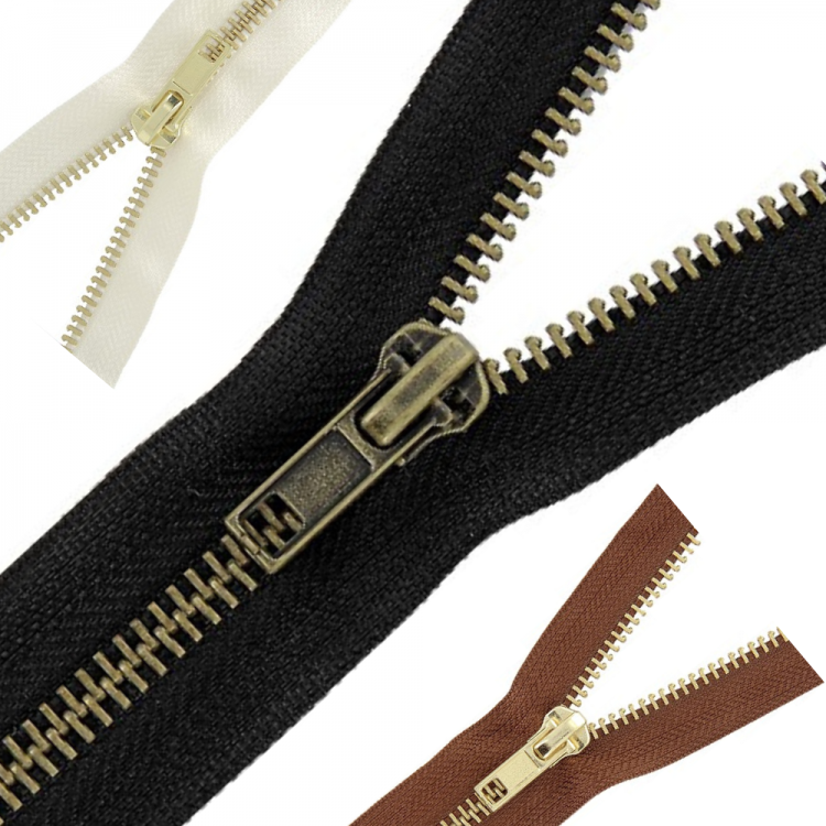 Fermeture à glissière séparable laiton - Spécial veste