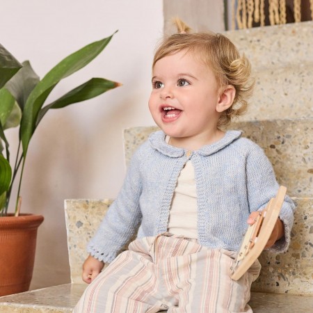 Kit de tricot - Gilet col volanté - Puro Cotone