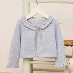 Kit de tricot - Gilet col volanté - Puro Cotone