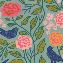 Art Gallery Fabrics - Starling - blackbird aviary