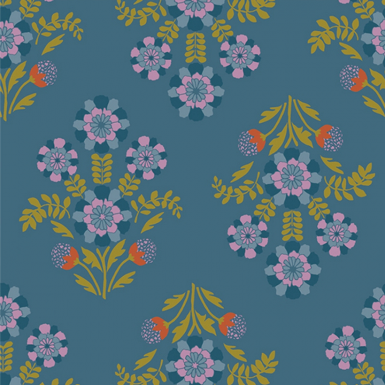 Art Gallery Fabrics - Starling - Bramblebloom Blue