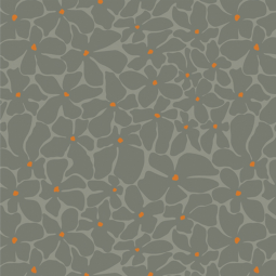 Art Gallery Fabrics - Tangerine - Bloom burst Moonlit