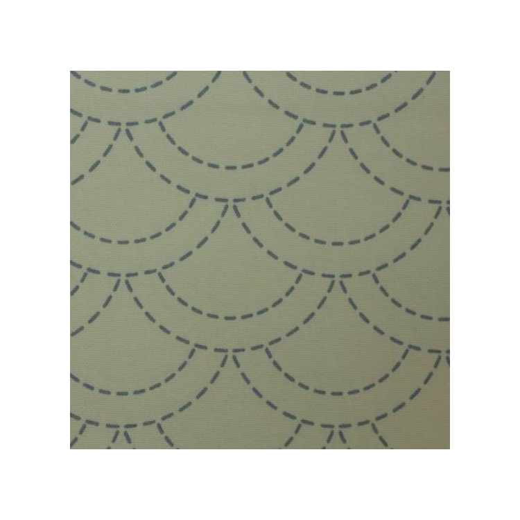 Tissu sashiko préimprimé - Eventail écru