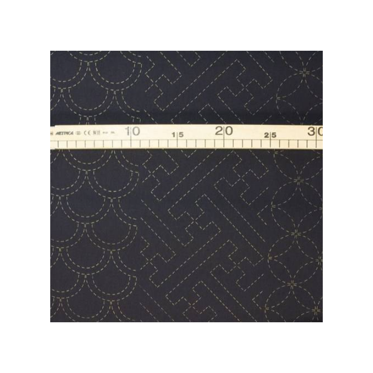 Tissu sashiko préimprimé - Multi motif marine
