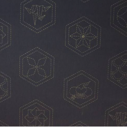 Tissu sashiko préimprimé - Multi motif marine