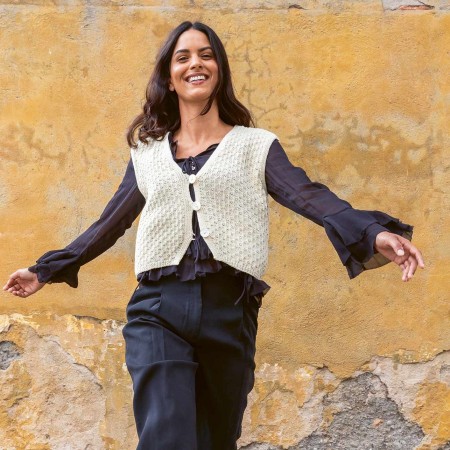 Kit de tricot - Gilet sans manches - Fair Cotton