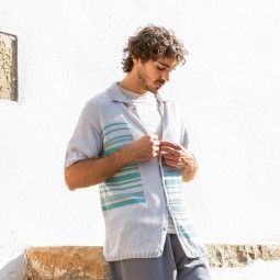 Kit de tricot - Gilet manches courtes - Tencel-cotton