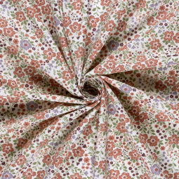 Tissu popeline - Églantine