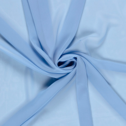 Tissu Voile de polyester - Bleu layette