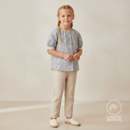 Tissu popeline - Stripe navy white