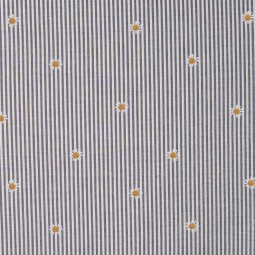 Tissu popeline - Stripe navy white