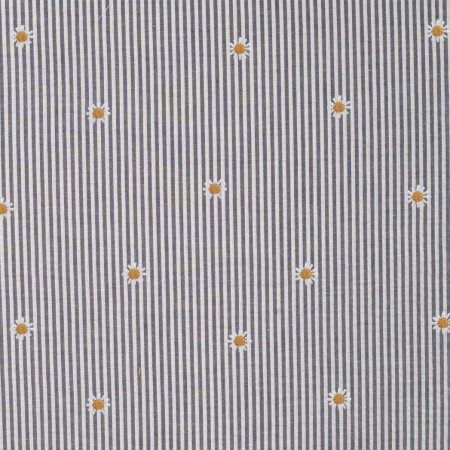 Tissu popeline - Stripe navy white