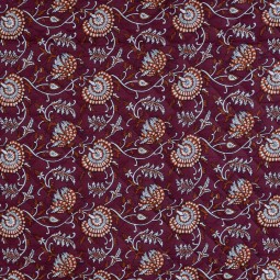 Tissu matelassé double face - Cachemire bordeaux