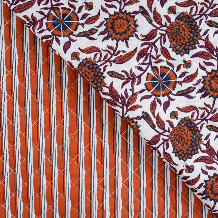 Tissu matelassé double face - Cachemire écru