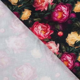 Tissu canvas - Peinture fleurie