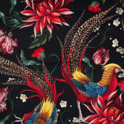 Tissu canvas - Perroquet