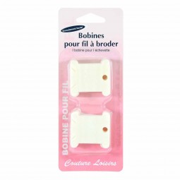 Bobine pour fil à broder plastique