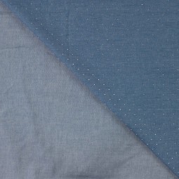 Tissu coton - Denim strass