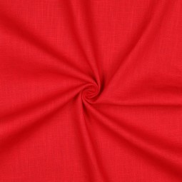 Tissu lin coton - Rouge