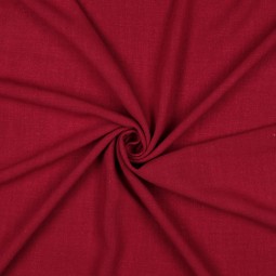 Tissu viscose et lin - Dark red