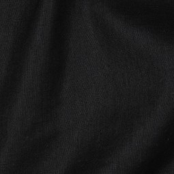 Tissu lin lavé et coton - Noir