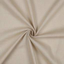 Tissu lin lavé et coton - Beige