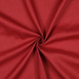 Tissu lin lavé et coton - Vin rouge