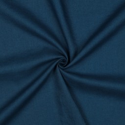 Tissu lin lavé et coton - Pétrole