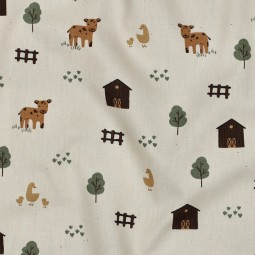 Tissu coton - Ferme