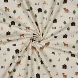 Tissu coton - Ferme