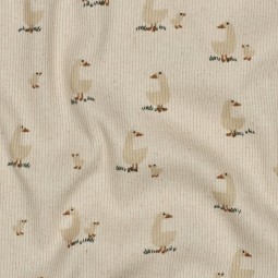 Tissu jersey côtelé - Duck