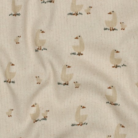Tissu jersey côtelé - Duck