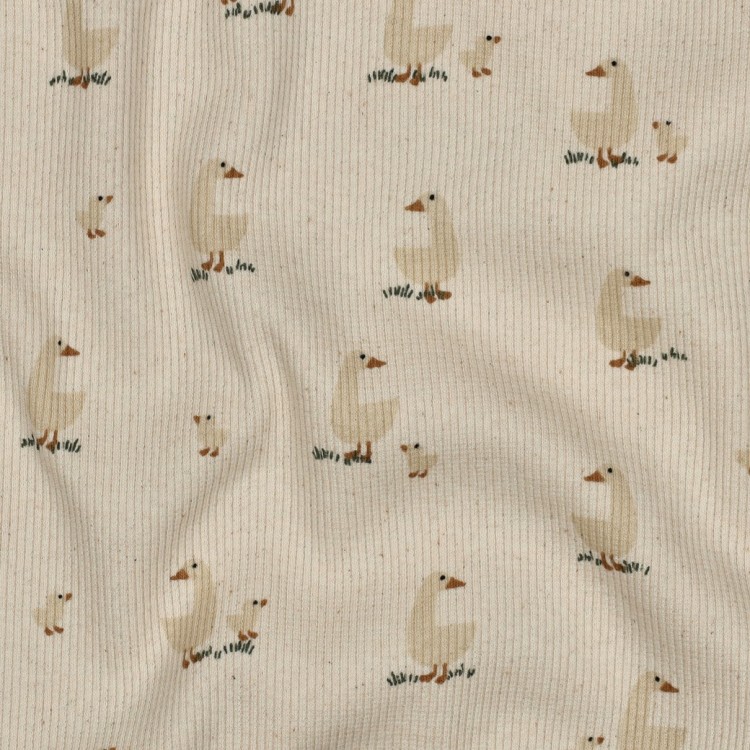 Tissu jersey côtelé - Duck