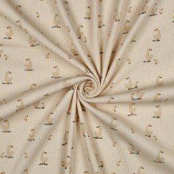 Tissu jersey côtelé - Duck