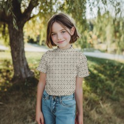 Tissu jersey côtelé - Emma beige