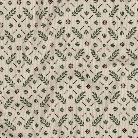 Tissu jersey côtelé - Emma beige