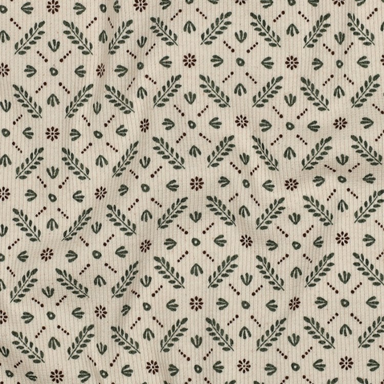 Tissu jersey côtelé - Emma beige