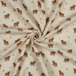 Tissu double gaze - Vache