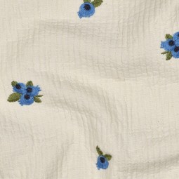 Tissu double gaze - Myrtilles