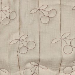 Tissu coton matelassé - Cerises