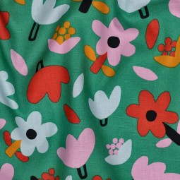 Tissu popeline - Jennifer vert