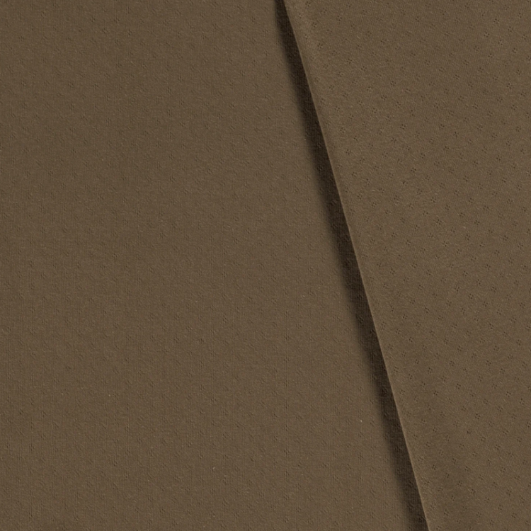 Tissu jersey coton - Ajouré taupe