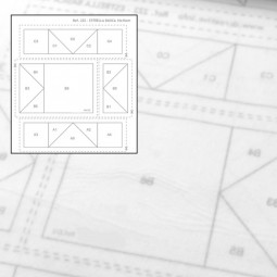 Support intissé motifs Log cabin - Étoile basique 16 x 16 cm