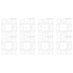Support intissé motifs Log cabin - Étoile basique 16 x 16 cm