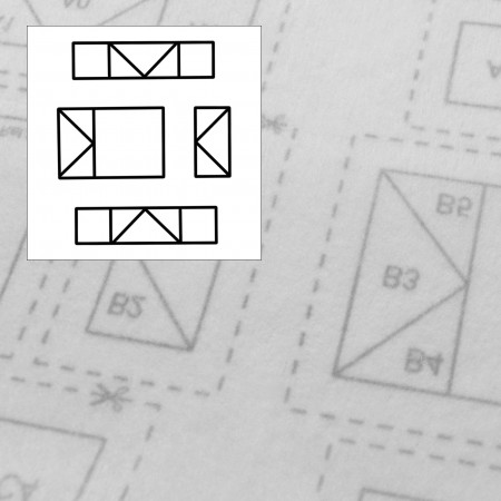 Support intissé motifs Étoile basique - 8 x 8 cm