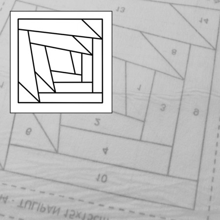 Support intissé motifs Tulipan - 15 x 15 cm