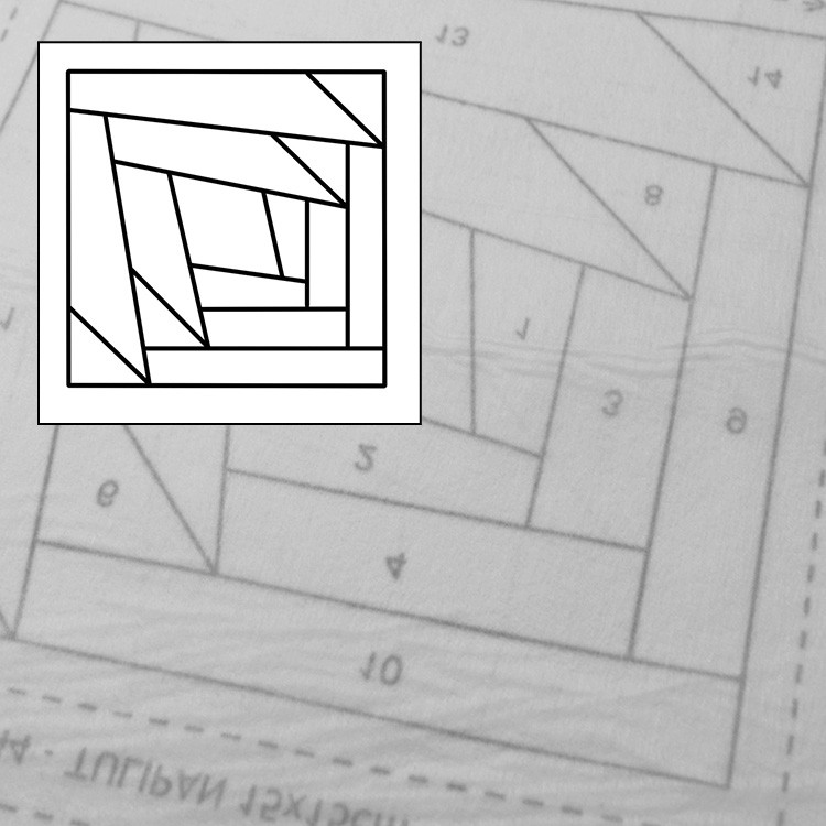 Support intissé motifs Tulipan - 15 x 15 cm