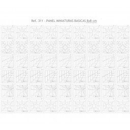 Support intissé motifs Miniature basic - 8 x 8 cm