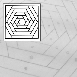 Support intissé motifs hexagone - 20 x 20 cm